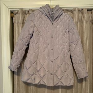 Jessica Simpson, gray puffer coat, M, GUC